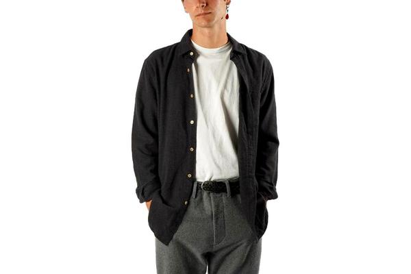 Portuguese Flannel Teca Shirt Button - Grey Portuguese Flannel Teca Shirt Button - Grey