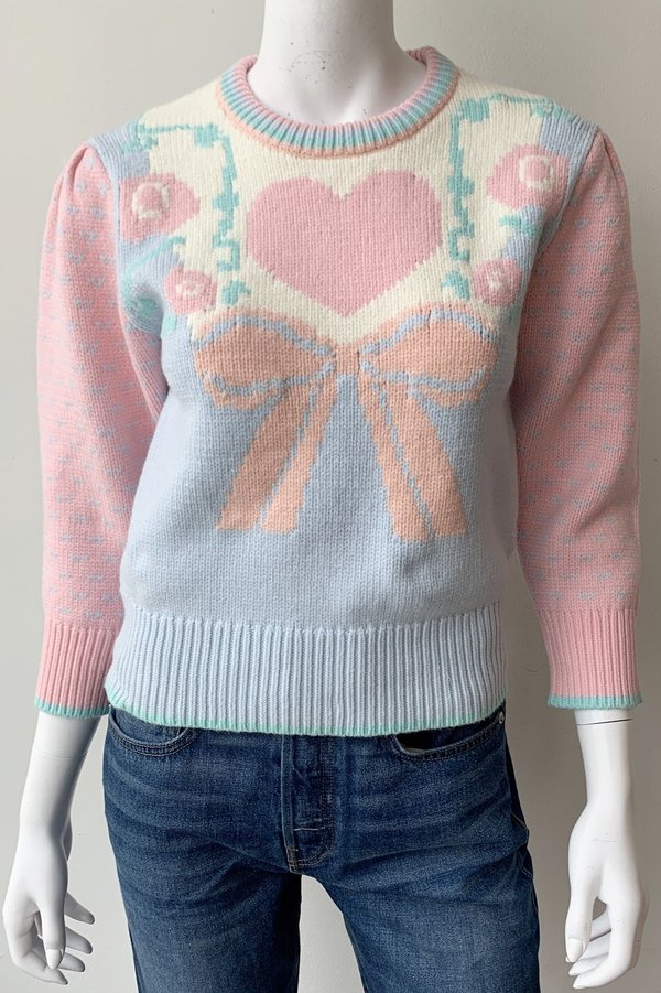 LoveShackFancy Emani Crewneck Pullover Sweater - Fairy Forest Multi LoveShackFancy Emani Crewneck Pullover Sweater - Fairy Forest Multi