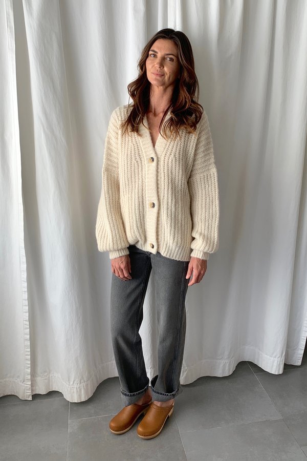 Lauren Manoogian Grandma Cardigan - White Lauren Manoogian Grandma Cardigan - White