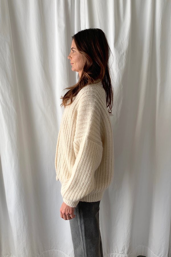Lauren Manoogian Grandma Cardigan - White Lauren Manoogian Grandma Cardigan - White