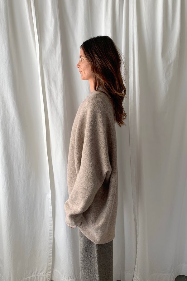 Lauren Manoogian Horizontal Cardigan - Oatmeal Lauren Manoogian Horizontal Cardigan - Oatmeal