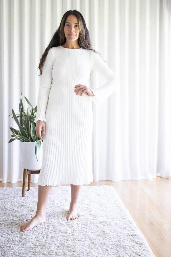 Simon Miller Macadamia Long Sleeve Wells Dress - White Simon Miller Macadamia Long Sleeve Wells Dress - White