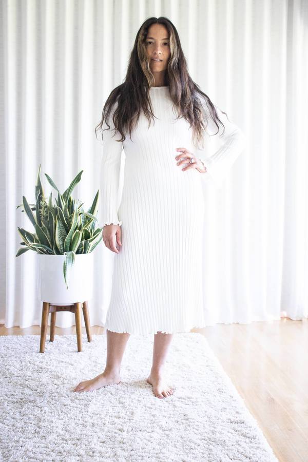 Simon Miller Macadamia Long Sleeve Wells Dress - White Simon Miller Macadamia Long Sleeve Wells Dress - White