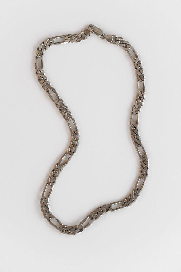 Vintage Heavy Figaro Necklace - Sterling Silver Vintage Heavy Figaro Necklace - Sterling Silver