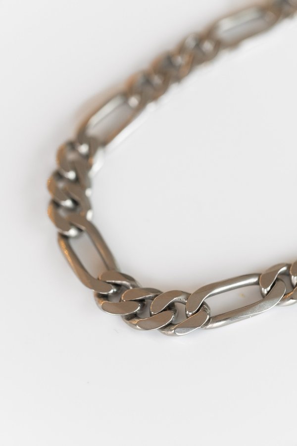 Vintage Heavy Figaro Necklace - Sterling Silver Vintage Heavy Figaro Necklace - Sterling Silver