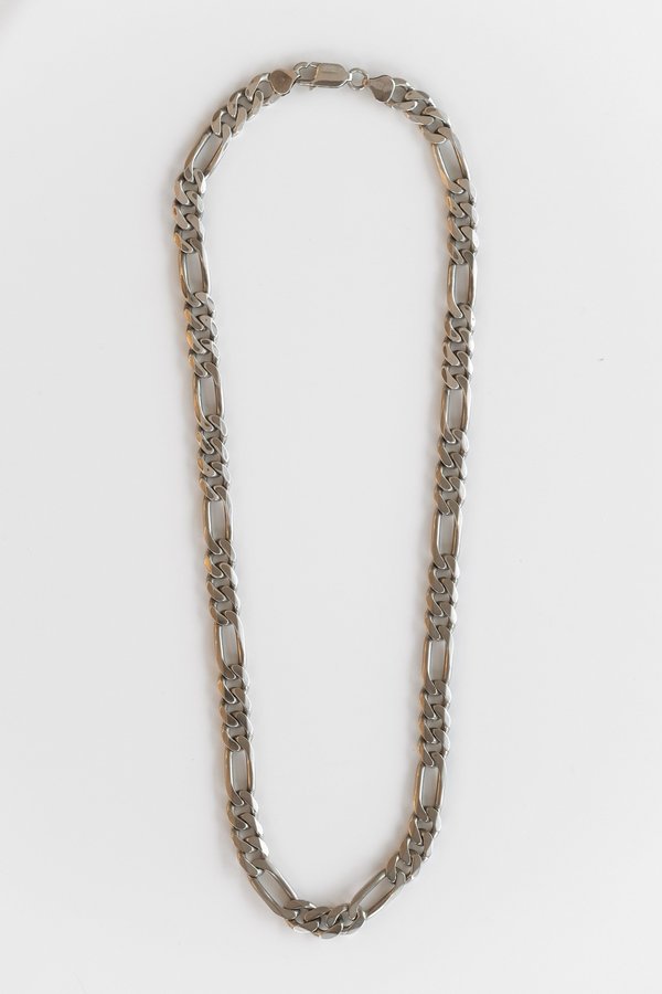 Vintage Heavy Figaro Necklace - Sterling Silver Vintage Heavy Figaro Necklace - Sterling Silver