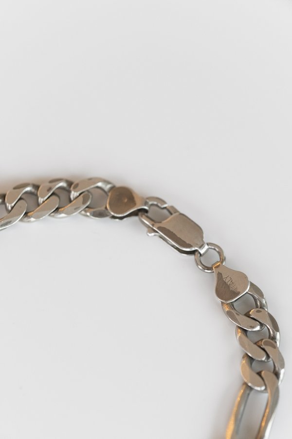 Vintage Heavy Figaro Necklace - Sterling Silver Vintage Heavy Figaro Necklace - Sterling Silver