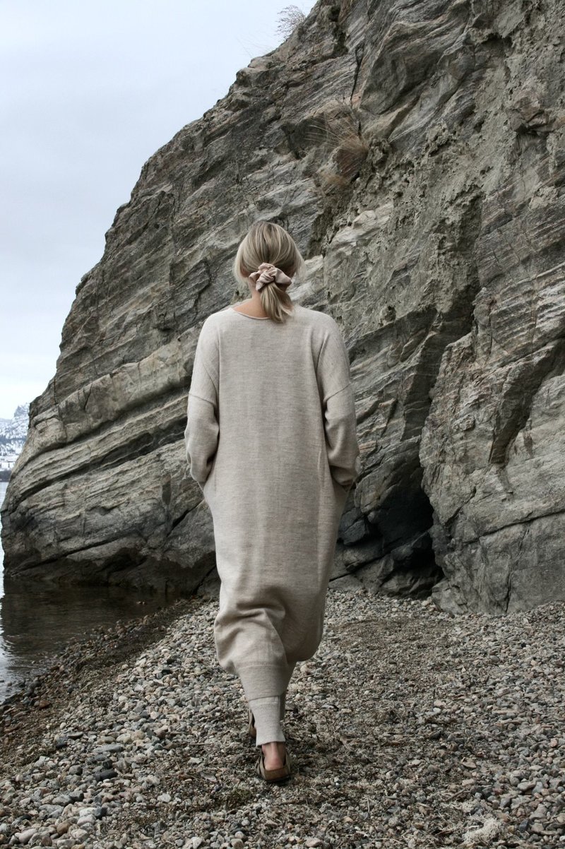 Lauren Manoogian Wide V Neck Dress - Hessian | Garmentory