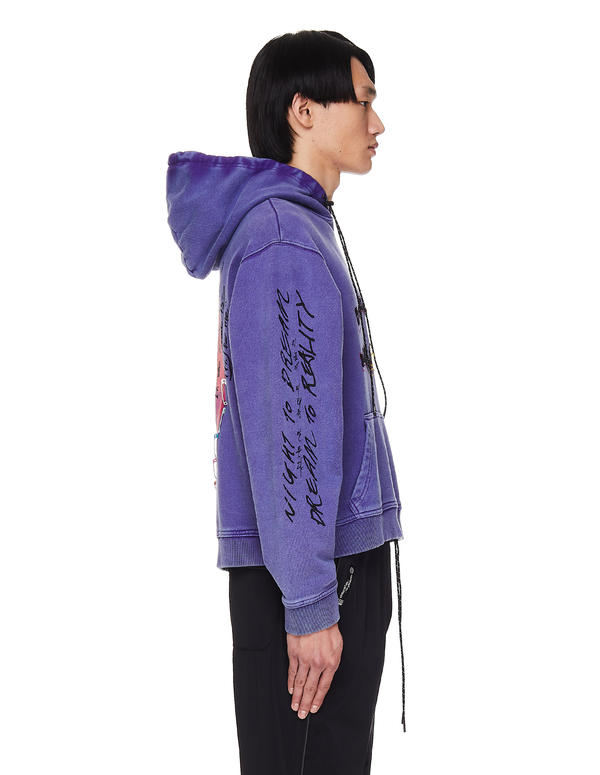 99% IS- We Don't Care Printed Hoodie - Purple 99% IS- We Don't Care Printed Hoodie - Purple