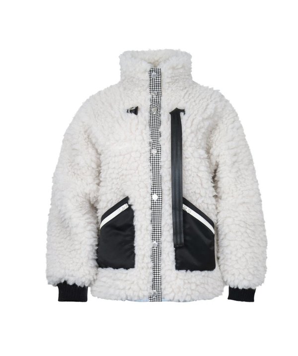 Sandy Liang Seven Fleece Jacket - Cloud | Garmentory