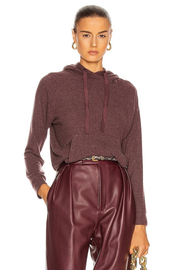 Enza Costa Jersey Easy Hoodie - Bordeaux Enza Costa Jersey Easy Hoodie - Bordeaux