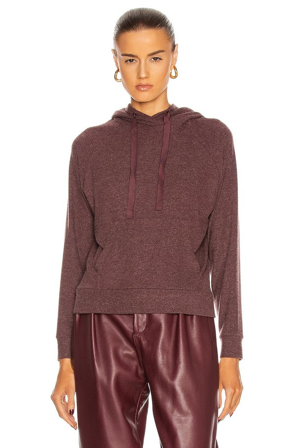 Enza Costa Jersey Easy Hoodie - Bordeaux Enza Costa Jersey Easy Hoodie - Bordeaux