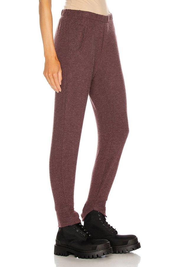 Enza Costa Jersey Split Joggers - Bordeaux Enza Costa Jersey Split Joggers - Bordeaux