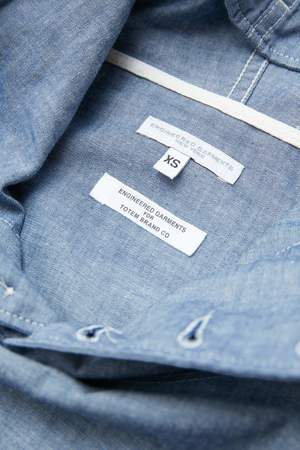 Engineered Garments for Totem Brand Co. Cagoule Shirt Jacket - Blue Engineered Garments for Totem Brand Co. Cagoule Shirt Jacket - Blue