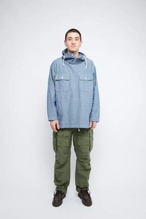 Engineered Garments for Totem Brand Co. Cagoule Shirt Jacket - Blue Engineered Garments for Totem Brand Co. Cagoule Shirt Jacket - Blue