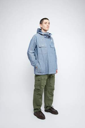 Engineered Garments for Totem Brand Co. Cagoule Shirt Jacket - Blue Engineered Garments for Totem Brand Co. Cagoule Shirt Jacket - Blue