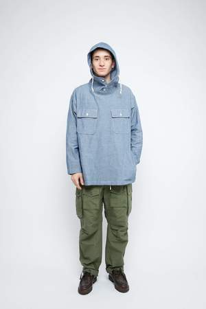 Engineered Garments for Totem Brand Co. Cagoule Shirt Jacket - Blue Engineered Garments for Totem Brand Co. Cagoule Shirt Jacket - Blue