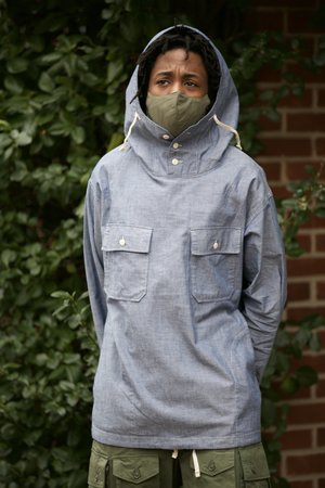Engineered Garments for Totem Brand Co. Cagoule Shirt Jacket - Blue Engineered Garments for Totem Brand Co. Cagoule Shirt Jacket - Blue