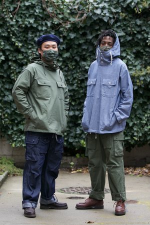 Engineered Garments for Totem Brand Co. Cagoule Shirt Jacket - Blue Engineered Garments for Totem Brand Co. Cagoule Shirt Jacket - Blue