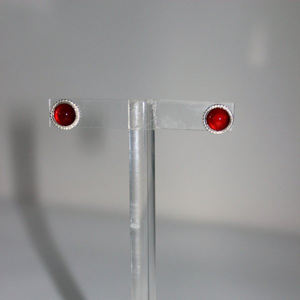 Body Double Angela Studs - Carnelian/Sterling Silver Body Double Angela Studs - Carnelian/Sterling Silver
