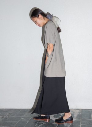 KAAREM Tu Sa Wide Leg Split Leg Pocket Pant w/ Elastic - Black KAAREM Tu Sa Wide Leg Split Leg Pocket Pant w/ Elastic - Black