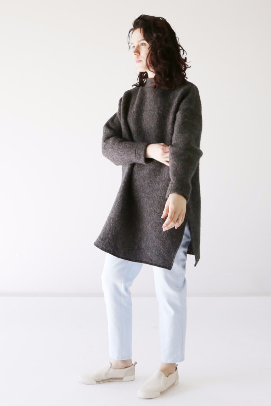 Hackwith Design House High Neck Sweater - Gray Hackwith Design House High Neck Sweater - Gray
