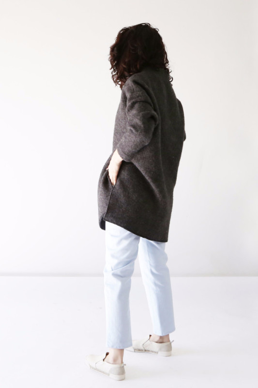 Hackwith Design House High Neck Sweater - Gray Hackwith Design House High Neck Sweater - Gray