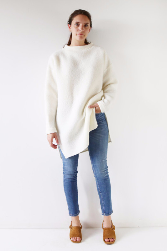 Hackwith Design House High Neck Sweater - Ivory Hackwith Design House High Neck Sweater - Ivory