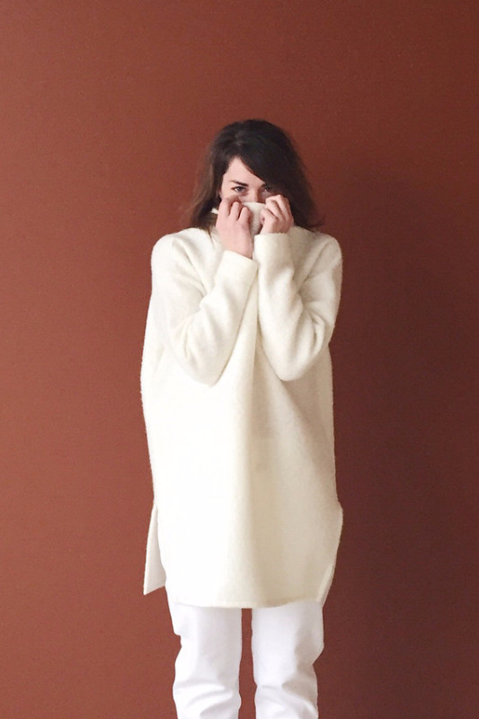Hackwith Design House High Neck Sweater - Ivory Hackwith Design House High Neck Sweater - Ivory