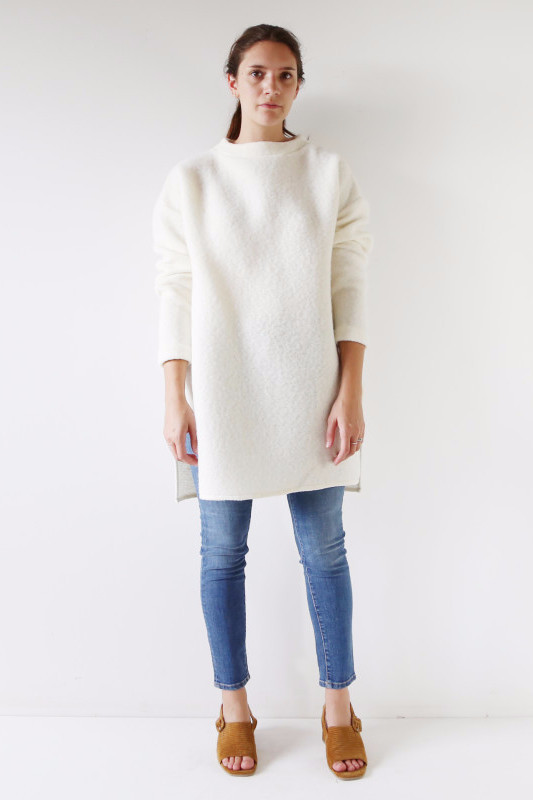 Hackwith Design House High Neck Sweater - Ivory Hackwith Design House High Neck Sweater - Ivory