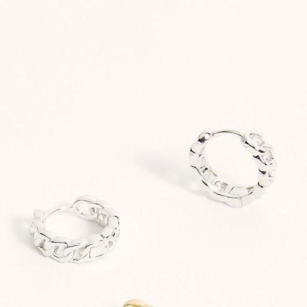 Joy Dravecky - Chainlink Mini Hoop (Silver) Joy Dravecky - Chainlink Mini Hoop (Silver)