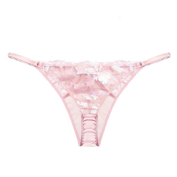 fleur du mal Prisma Embroidery Cheeky - Rose Pink fleur du mal Prisma Embroidery Cheeky - Rose Pink