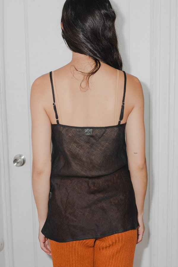 Baserange Linen Dydine Top - brown Baserange Linen Dydine Top - brown