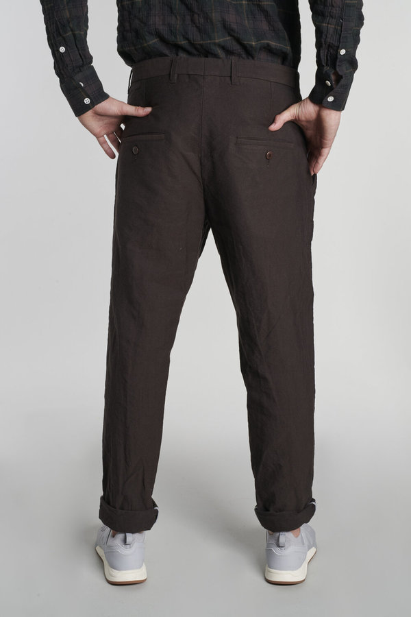 Delikatessen Wool and Cotton Retro Trousers - Dark Brown Delikatessen Wool and Cotton Retro Trousers - Dark Brown