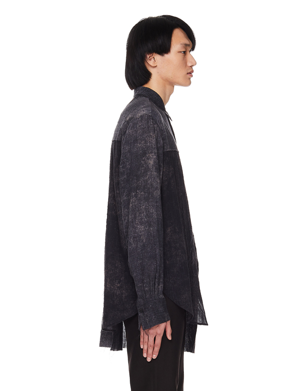 Ziggy Chen Asymmetric Patchwork Shirt Ziggy Chen Asymmetric Patchwork Shirt
