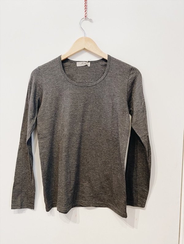 Ichi Antiquités Cotton Yak Tee - Charcoal Ichi Antiquités Cotton Yak Tee - Charcoal