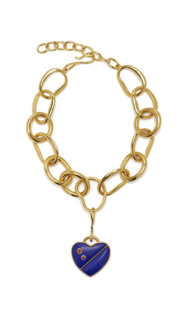 Lizzie Fortunato Porto Necklace - Lapis Heart Lizzie Fortunato Porto Necklace - Lapis Heart