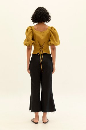 Muse the Label Bessie Cropped Flares - Black Muse the Label Bessie Cropped Flares - Black