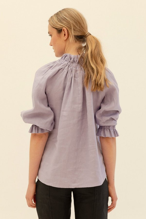 Muse the Label Celia Frill Blouse - Lilac Muse the Label Celia Frill Blouse - Lilac