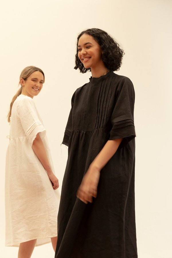 Muse the Label Florence Pintuck Dress - Black Muse the Label Florence Pintuck Dress - Black