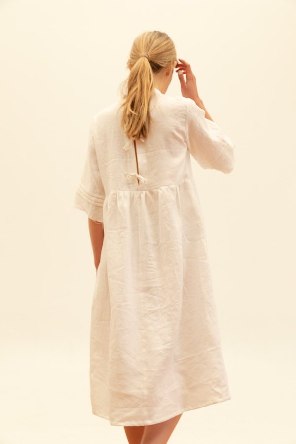 Muse the Label Florence Pintuck Dress - White Muse the Label Florence Pintuck Dress - White