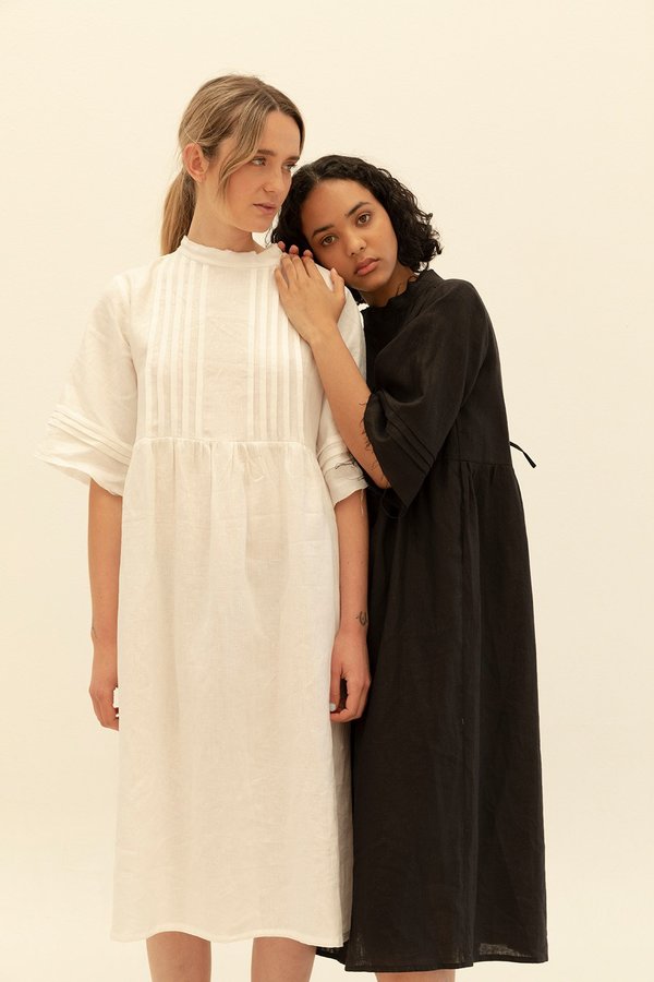 Muse the Label Florence Pintuck Dress - White Muse the Label Florence Pintuck Dress - White