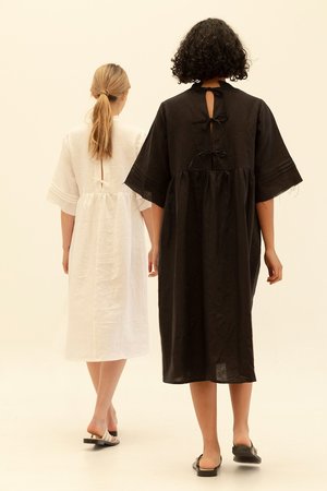 Muse the Label Florence Pintuck Dress - White Muse the Label Florence Pintuck Dress - White