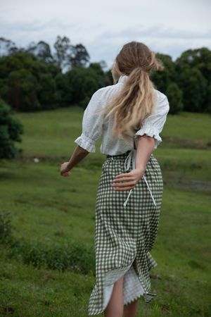 Muse the Label Holly Skirt - Khaki Check Muse the Label Holly Skirt - Khaki Check