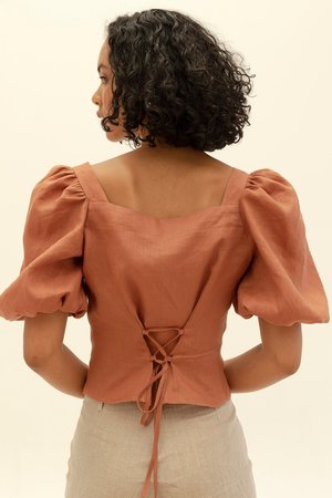 Muse the Label Josie Blouse - Caramel Muse the Label Josie Blouse - Caramel