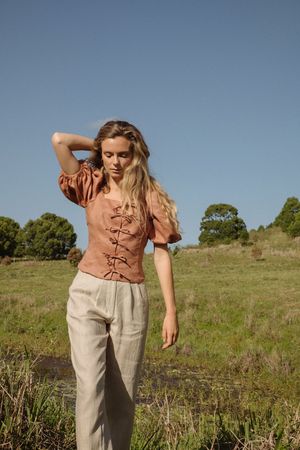 Muse the Label Josie Blouse - Caramel Muse the Label Josie Blouse - Caramel