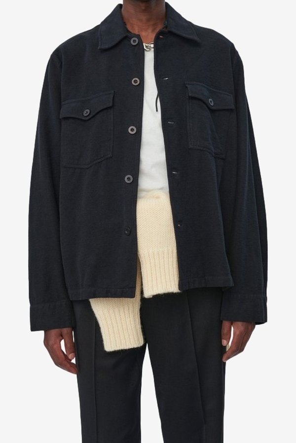 Our Legacy Evening Coach Jacket - Black Brushed Cotton | Garmentory