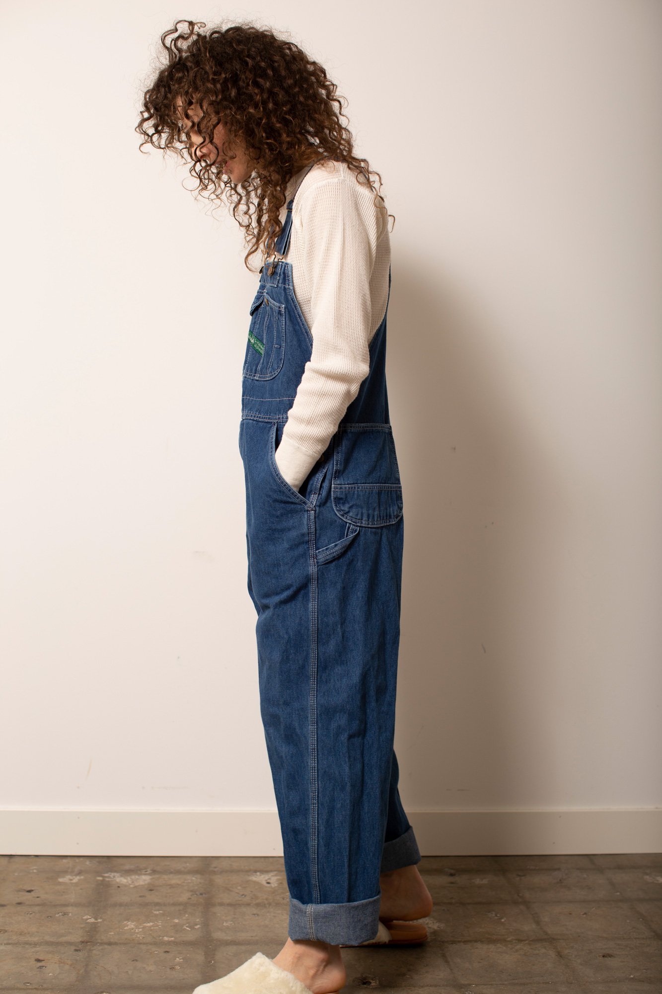 Key denim overalls for men, size W38 cotton blue type Vintage Second Hand main image 0