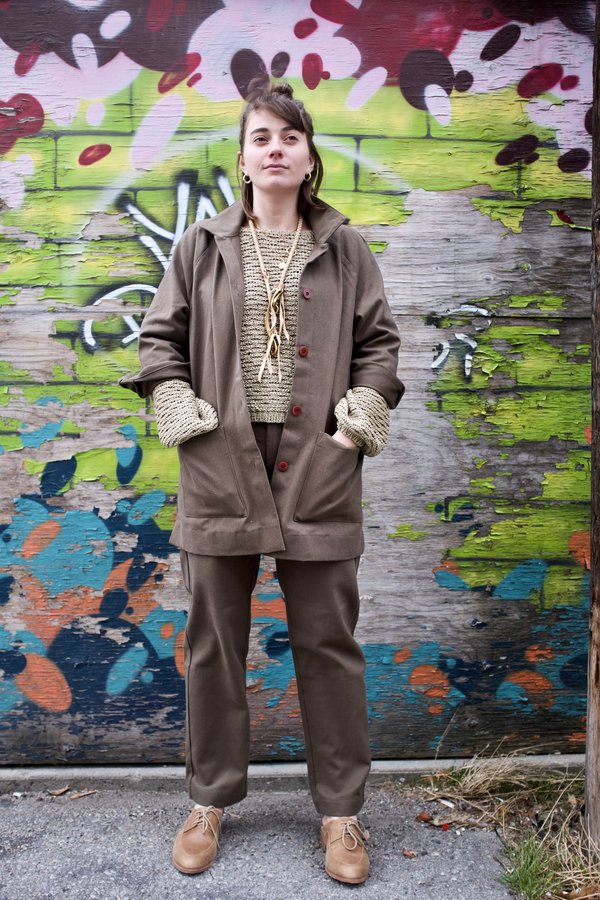 beaton linen chore coat