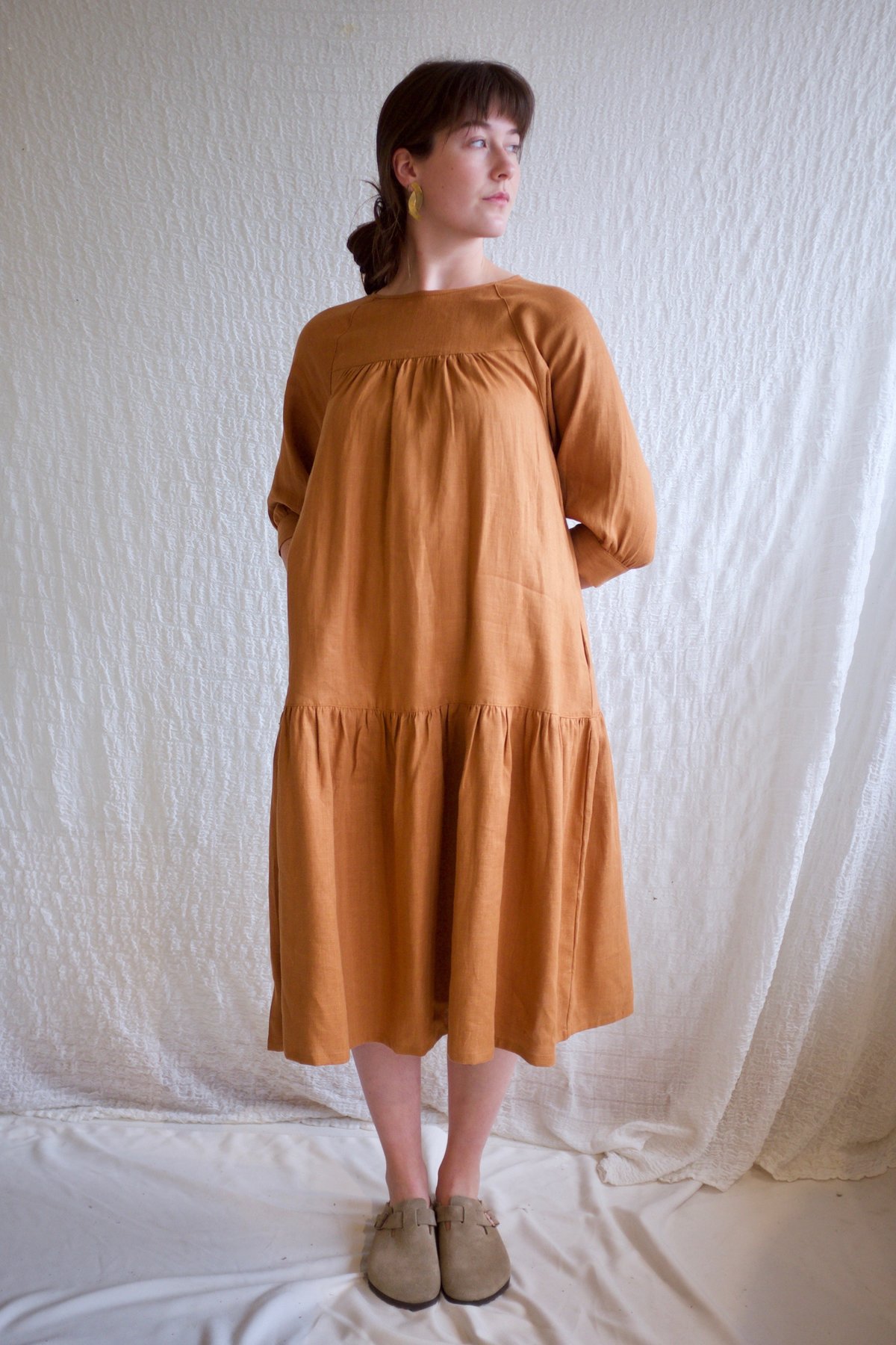 Beaton Linen June Dress - Rust | Garmentory